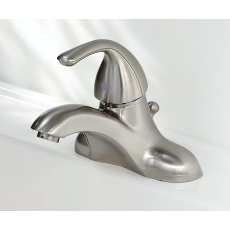 Oakbrook Collection OakBrook Brushed Nickel Single-Handle Bathroom Sink Faucet 4 in. 65480W-6204